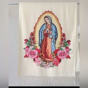Virgen De Guadalupe Tassel Scarves